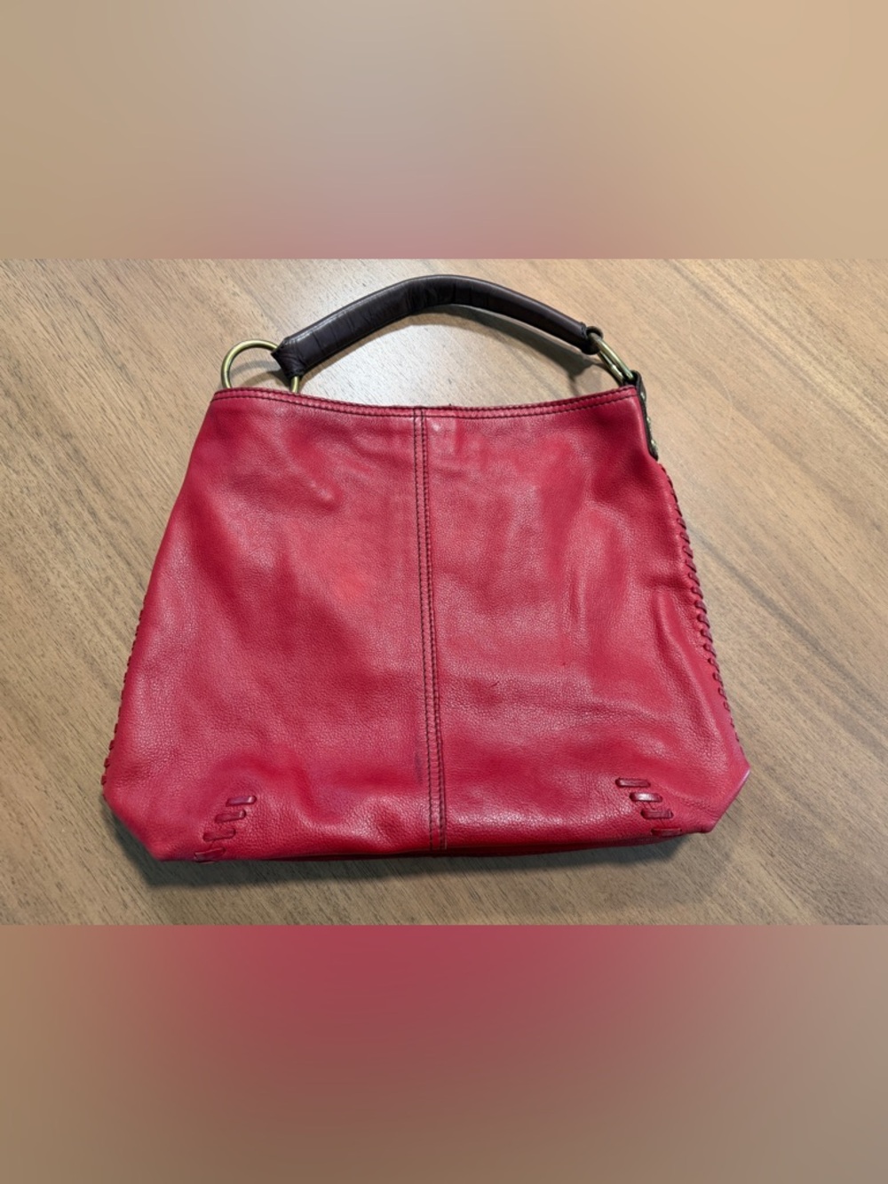 Lucky brand - Whipstitch Red hobo purse - Picture 14 of 16
